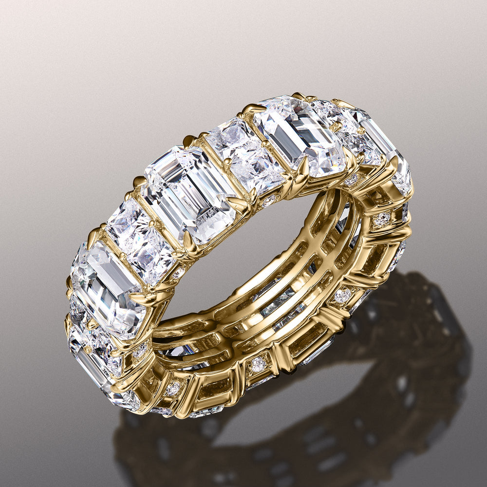 The Duveneck Eternity Ring with 18KT Yellow Gold / Lab / 11 7/8 Cut Diamond in 14KT Yellow Gold / Lab / 11 7/8 view 2
