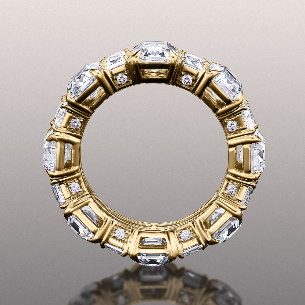 The Duveneck Eternity Ring with 18KT Yellow Gold / Lab / 11 7/8 Cut Diamond in 14KT Yellow Gold / Lab / 11 7/8 view 3
