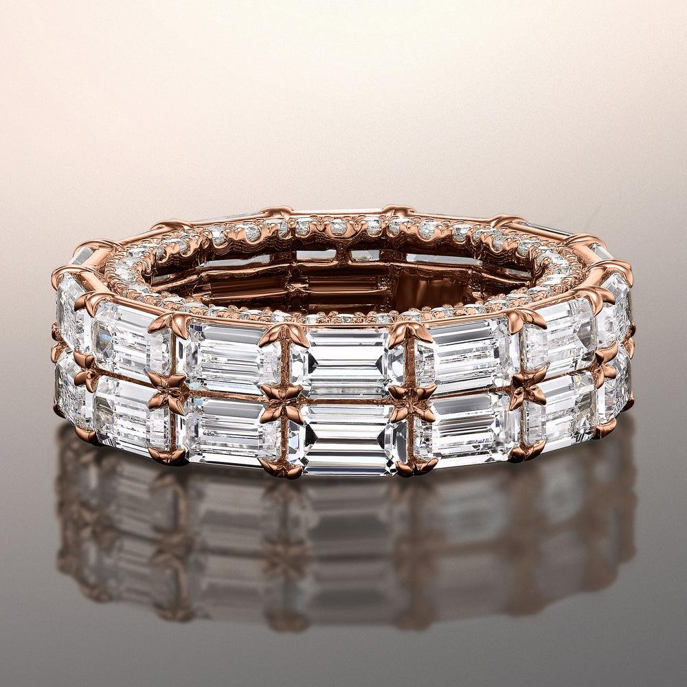 The Ingres Eternity Ring with 18KT Rose Gold / Lab / 14 3/4 Cut Diamond in 14KT Rose Gold / Lab / 14 3/4 view 1
