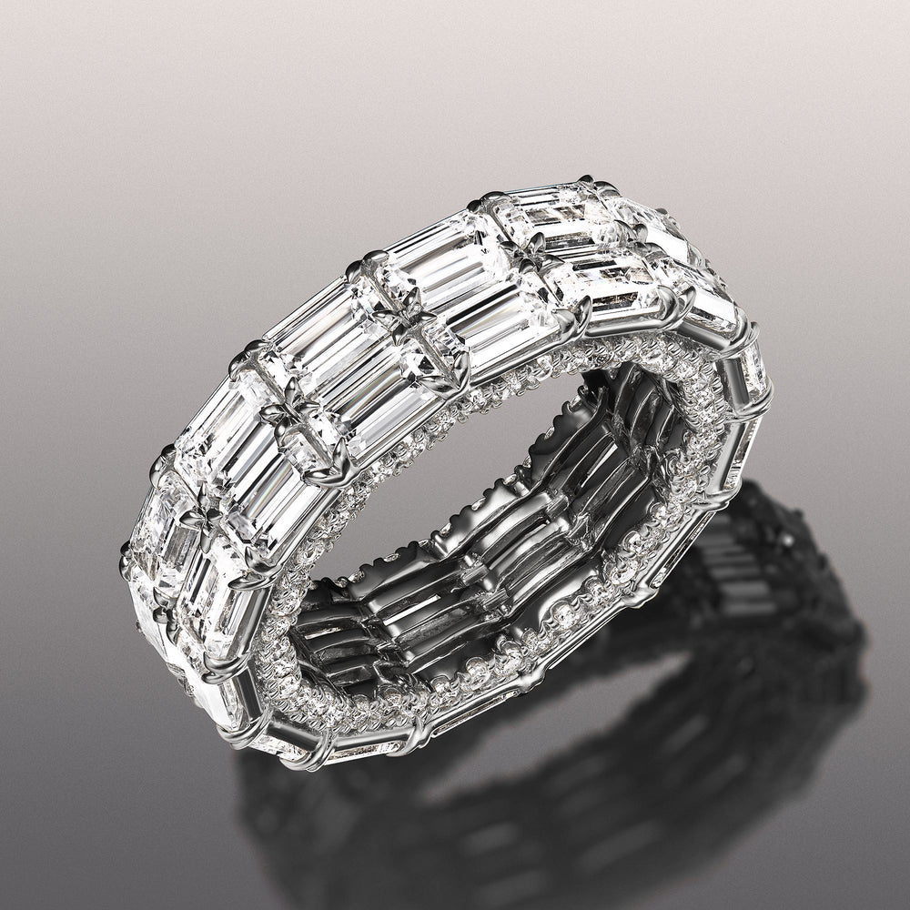 The Ingres Eternity Ring with 18KT White Gold / Lab / 14 3/4 Cut Diamond in 14KT White Gold / Lab / 14 3/4 view 2
