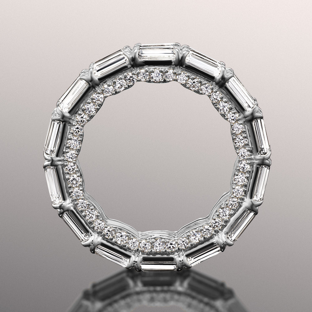 The Ingres Eternity Ring with 18KT White Gold / Lab / 14 3/4 Cut Diamond in 14KT White Gold / Lab / 14 3/4 view 3
