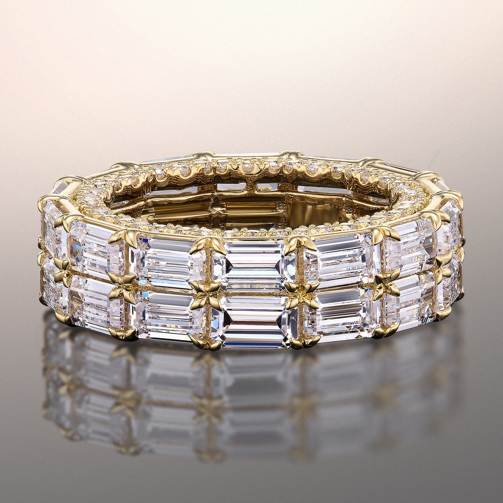 The Ingres Eternity Ring with 18KT Yellow Gold / Lab / 14 3/4 Cut Diamond in 14KT Yellow Gold / Lab / 14 3/4 view 1
