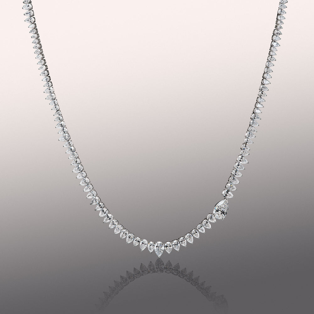 The Kensett Necklace with 18KT White Gold / Lab / 36 1/5 Cut Diamond in 14KT White Gold / Lab / 36 1/5 view 1

