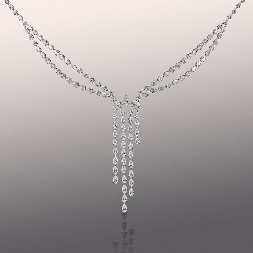 The Pratt Necklace with 18KT White Gold / Lab / 44 5/8 Cut Diamond in 14KT White Gold / Lab / 44 5/8 view 1
