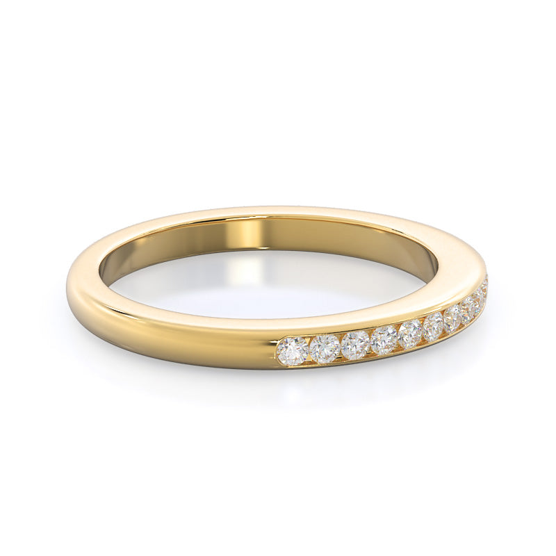 Adjustable 14K Solid Yellow Gold Toe Ring – Channel Set Brilliant Cut Clear CZ – Made USA