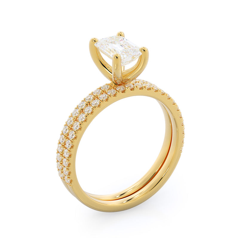 Petite Micro Pave Diamond Engagement Ring with Oval Cut Diamond in 14KT Rose Gold view 6
