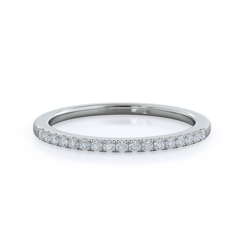Cushion Cathedral Halo Diamond Wedding Band with 18KT White Gold Cut Diamond in 14KT White Gold view 1
