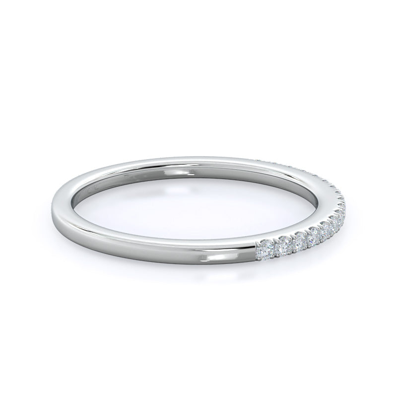 Cushion Cathedral Halo Diamond Wedding Band with 18KT White Gold Cut Diamond in 14KT White Gold view 4
