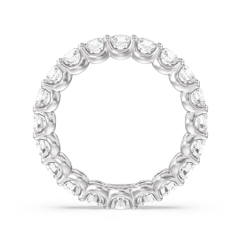 Shared Prong Wave Lab Diamond Eternity Ring with 18KT White Gold / Lab / 3 1/5 Cut Diamond in 14KT White Gold / Lab / 3 1/5 view 2
