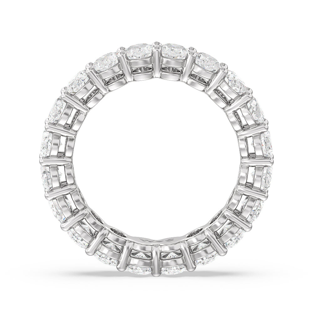 Oval Cut Diamond Eternity Ring with 18KT White Gold / Lab / 4 5/8 Cut Diamond in 14KT White Gold / Lab / 4 5/8 view 2

