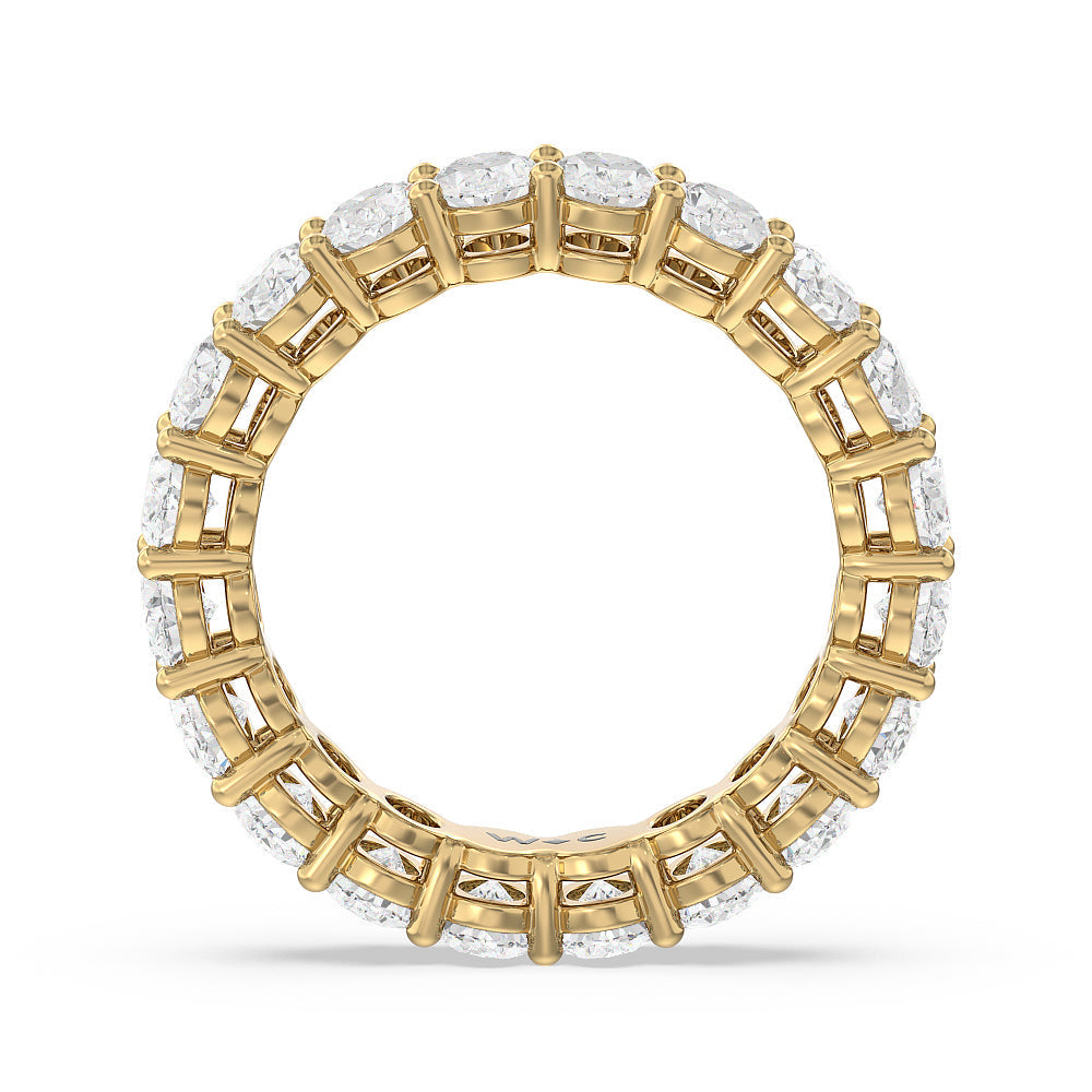 Oval Cut Diamond Eternity Ring with 18KT Yellow Gold / Lab / 4 5/8 Cut Diamond in 14KT Yellow Gold / Lab / 4 5/8 view 2
