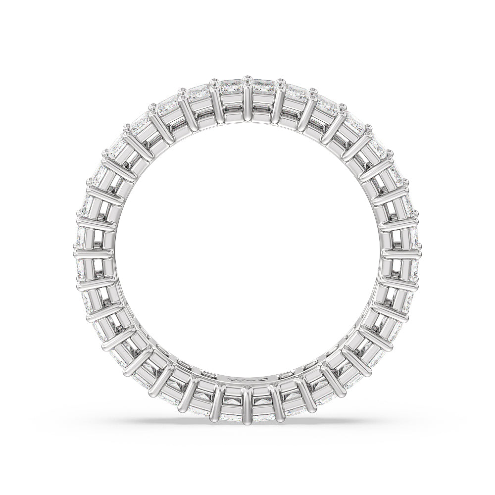 Emerald Cut Diamond Eternity Ring with 18KT White Gold / Lab / 2 9/10 Cut Diamond in 14KT White Gold / Lab / 2 9/10 view 2
