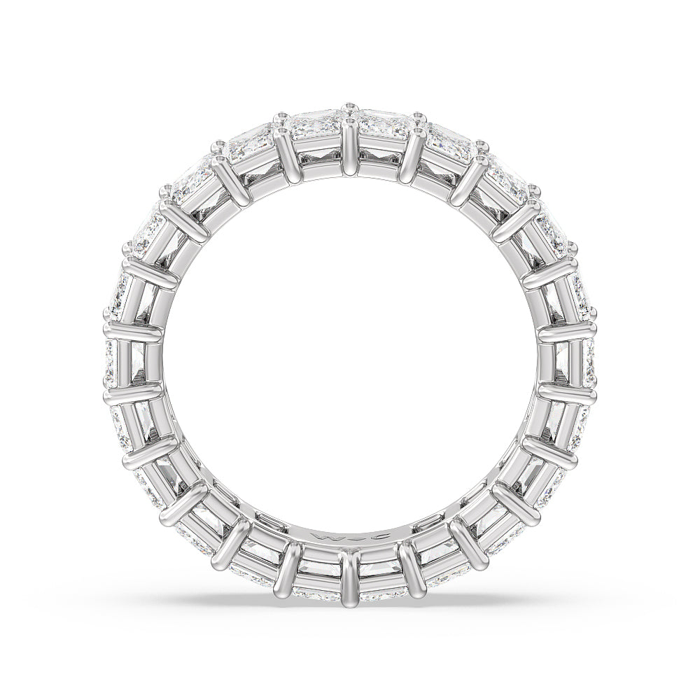 Emerald Cut Diamond Eternity Ring with 18KT White Gold / Lab / 5 1/2 Cut Diamond in 14KT White Gold / Lab / 5 1/2 view 2
