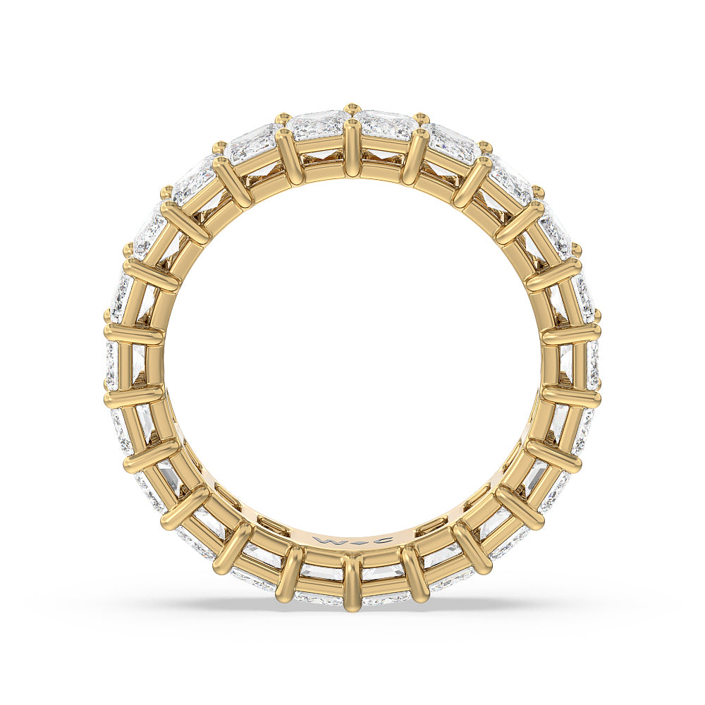 Emerald Cut Diamond Eternity Ring with 18KT Yellow Gold / Lab / 5 1/2 Cut Diamond in 14KT Yellow Gold / Lab / 5 1/2 view 2
